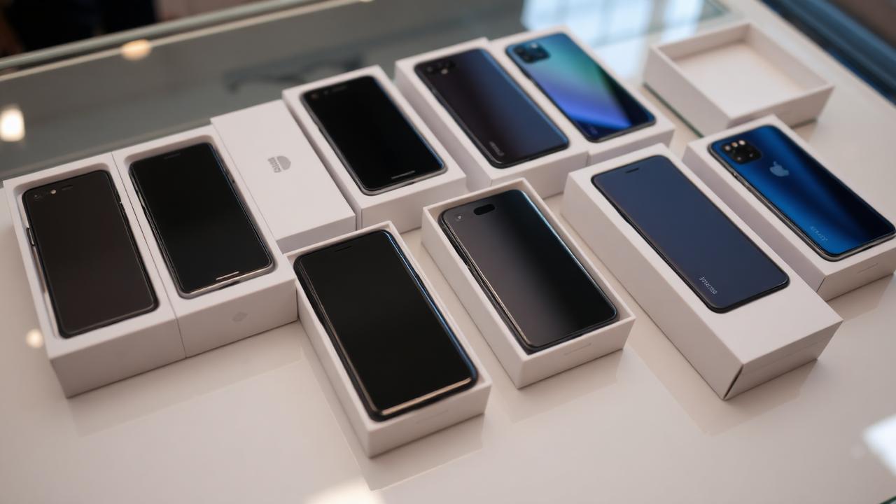 iPhones em lote do leilão